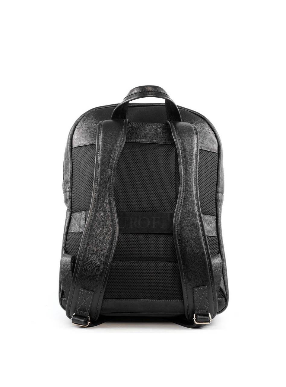 Mochila Executiva com Bolso Frontal em Couro - Preta MEI-460 - PR