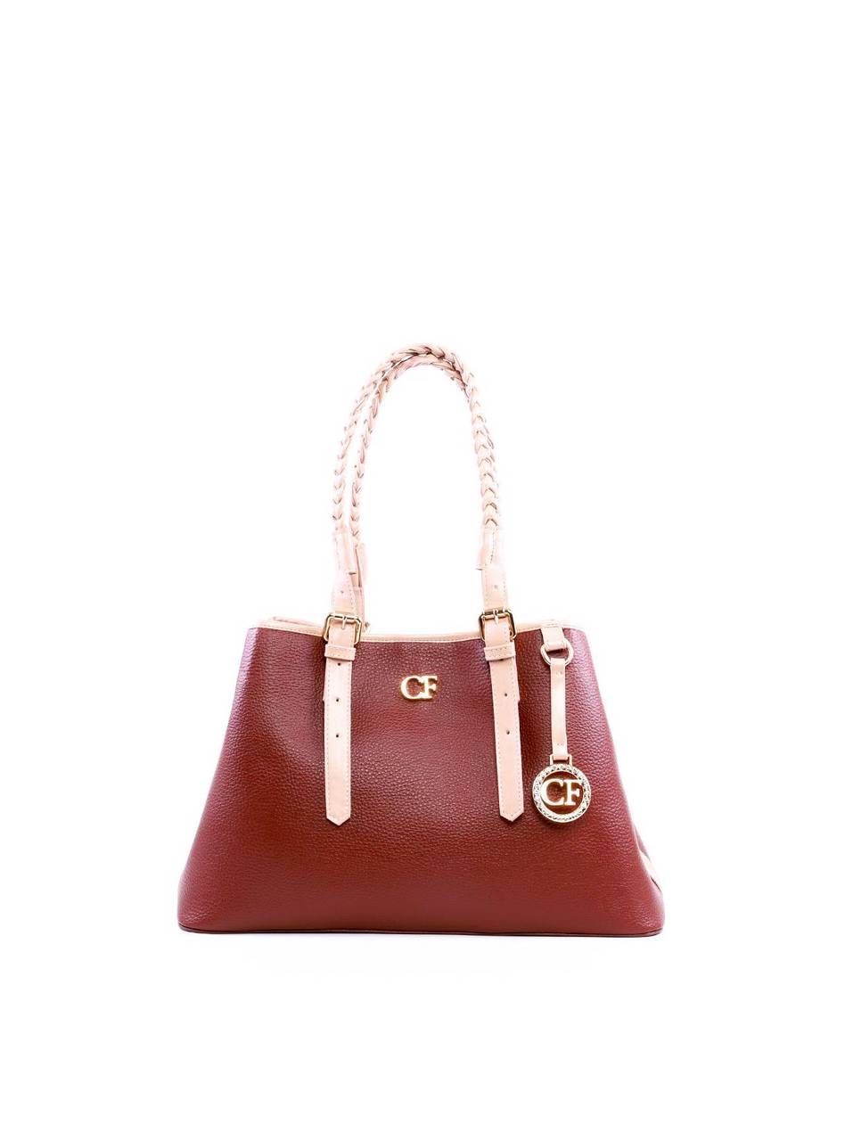 Bolsa Jace Bucket Alça Trançada - Cacau BSI-6315 - CA