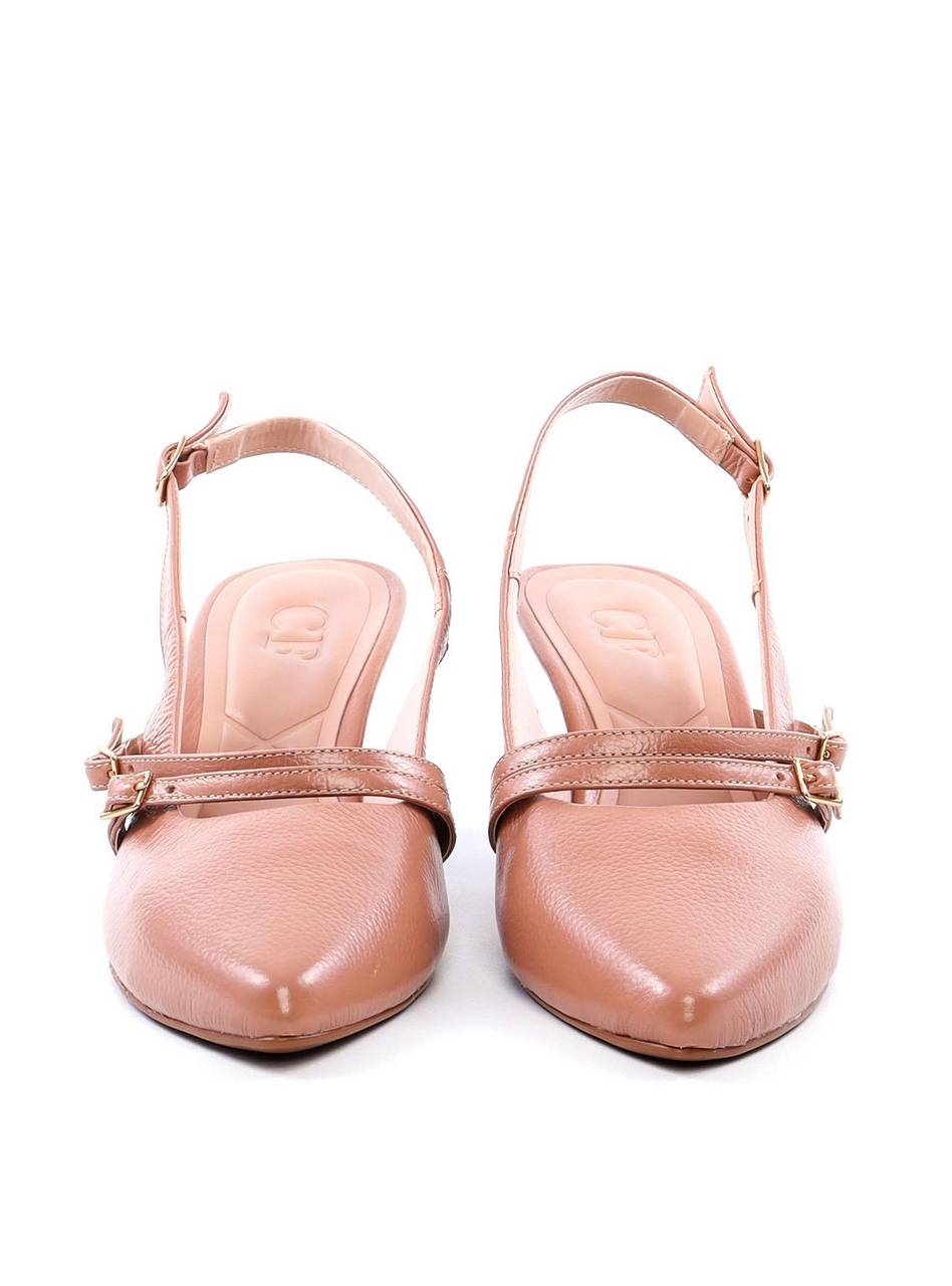 Scarpin Slingback com Fivelas Laterias - Nude SDI-11737 - NU