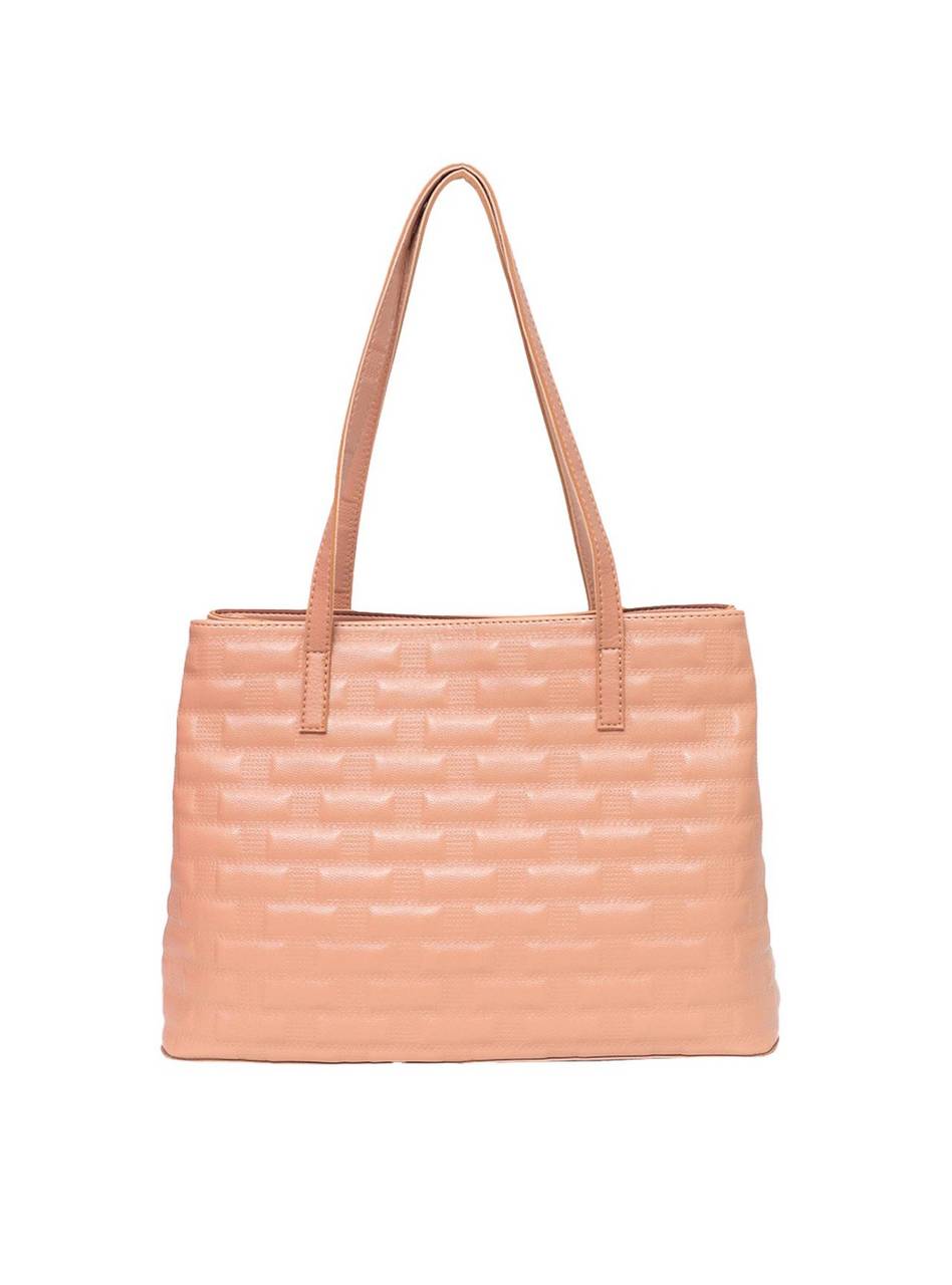 Bolsa Tote Grande Tiracolo Zíper Nude BSI-5247 - NU