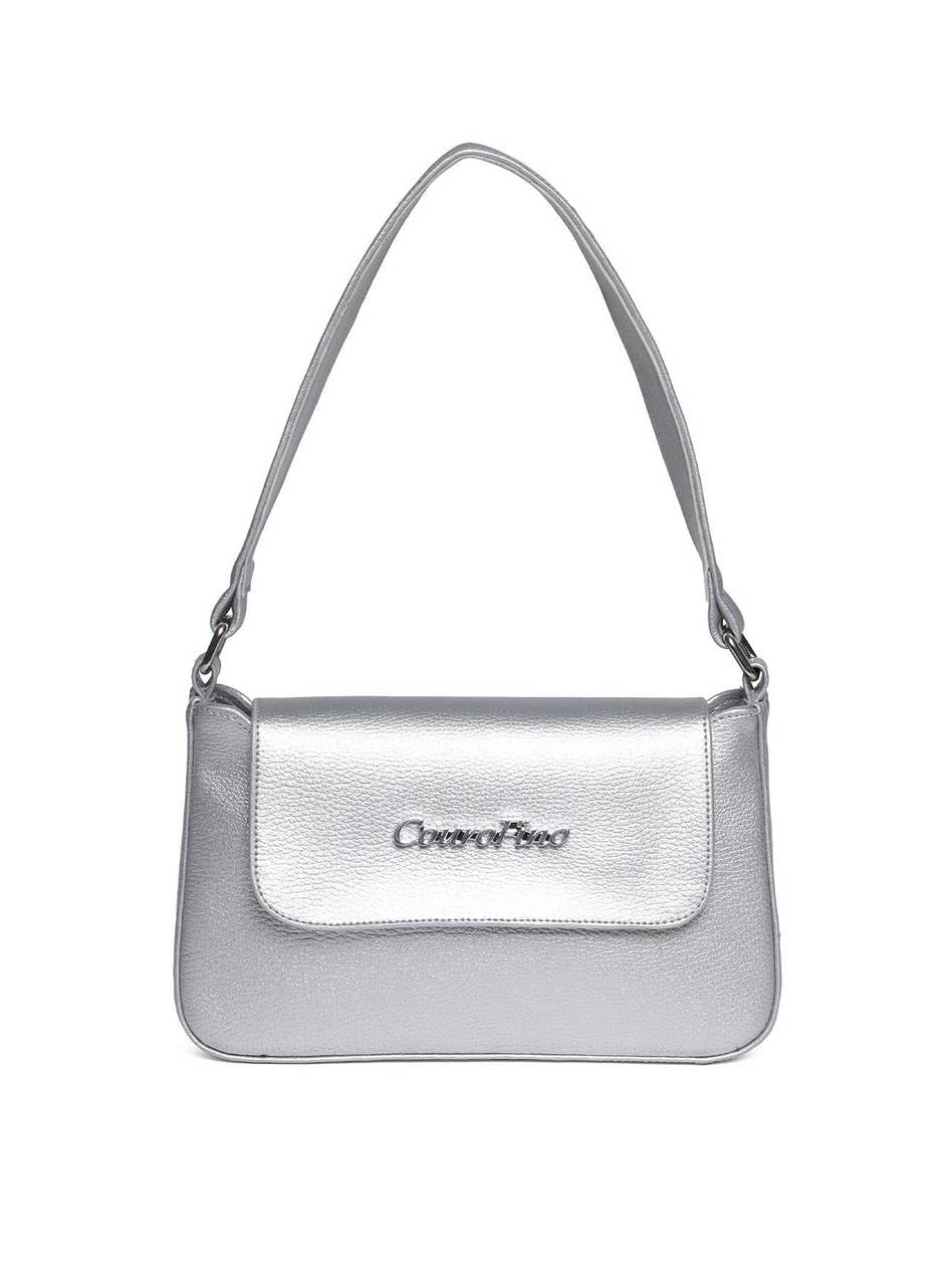 Bolsa Clutch Mão Pequena Prata BSI-5768 - PT