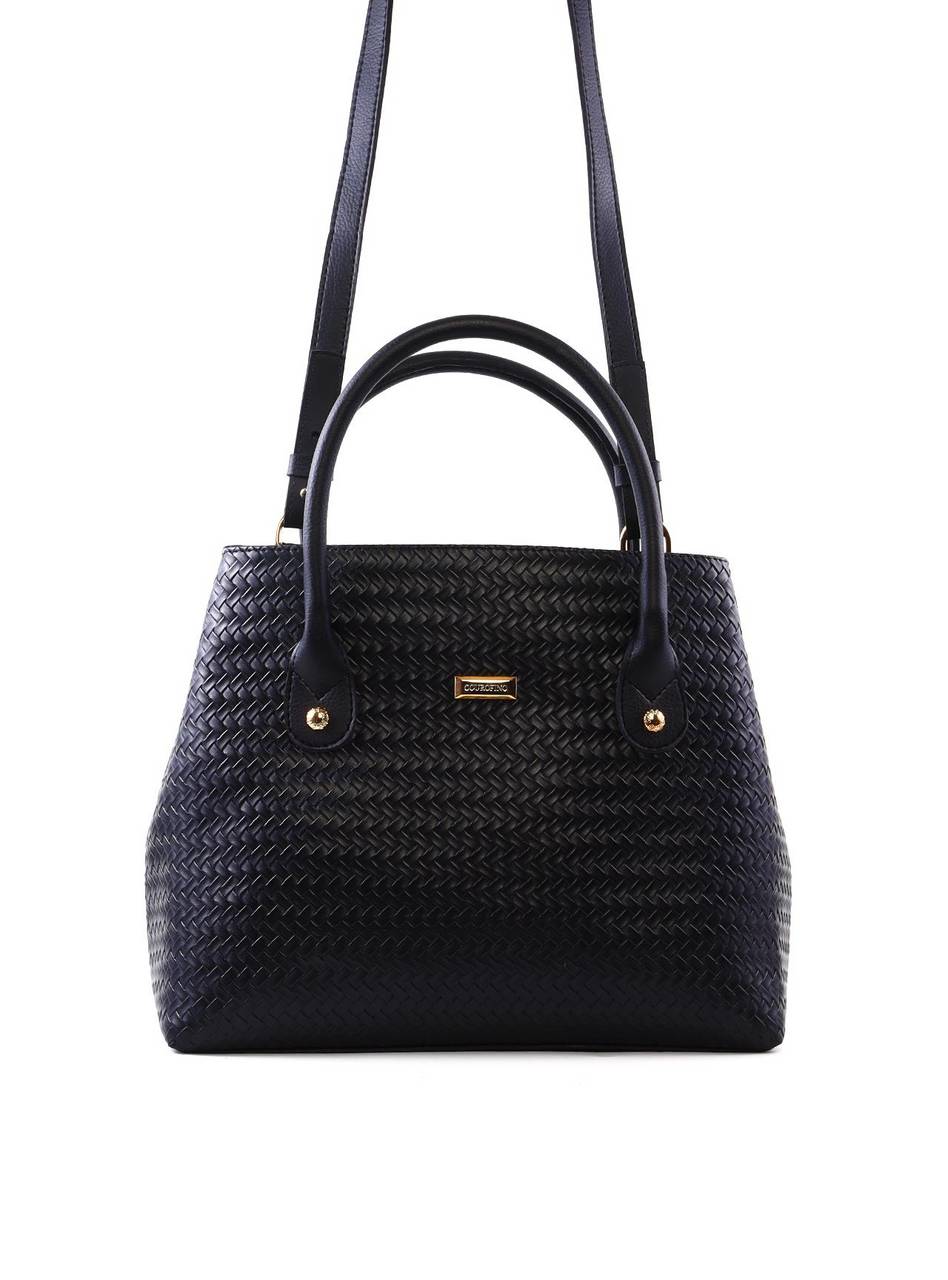 Bolsa Tote Grande com Duas Divisórias - Preta BSI-6389 - PR
