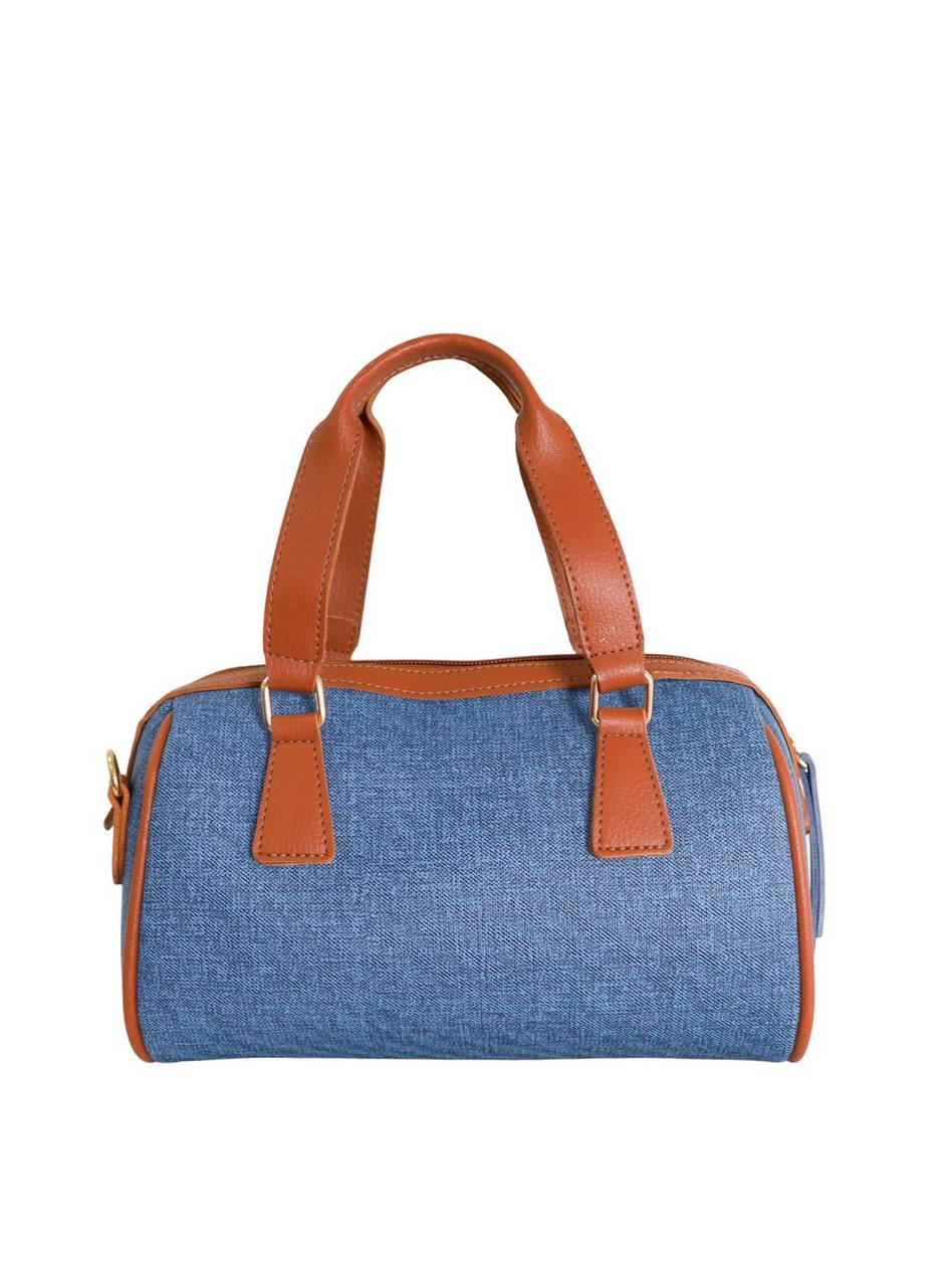 Bolsa Baú Pequena Redonda Estruturada Azul BSI - 5703 - AZ