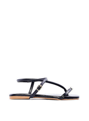 Rasteira com Tira Lateral e Esferas - Preta SDI-11854 - PR