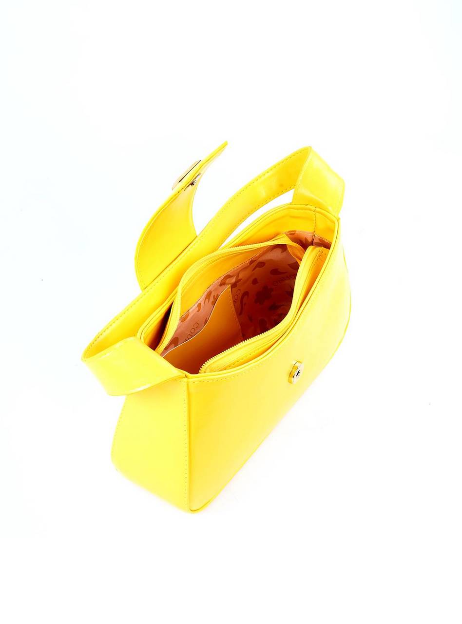 Bolsa Baguete Tiracolo com Lingueta Larga - Amarelo BSI-6175 - AM