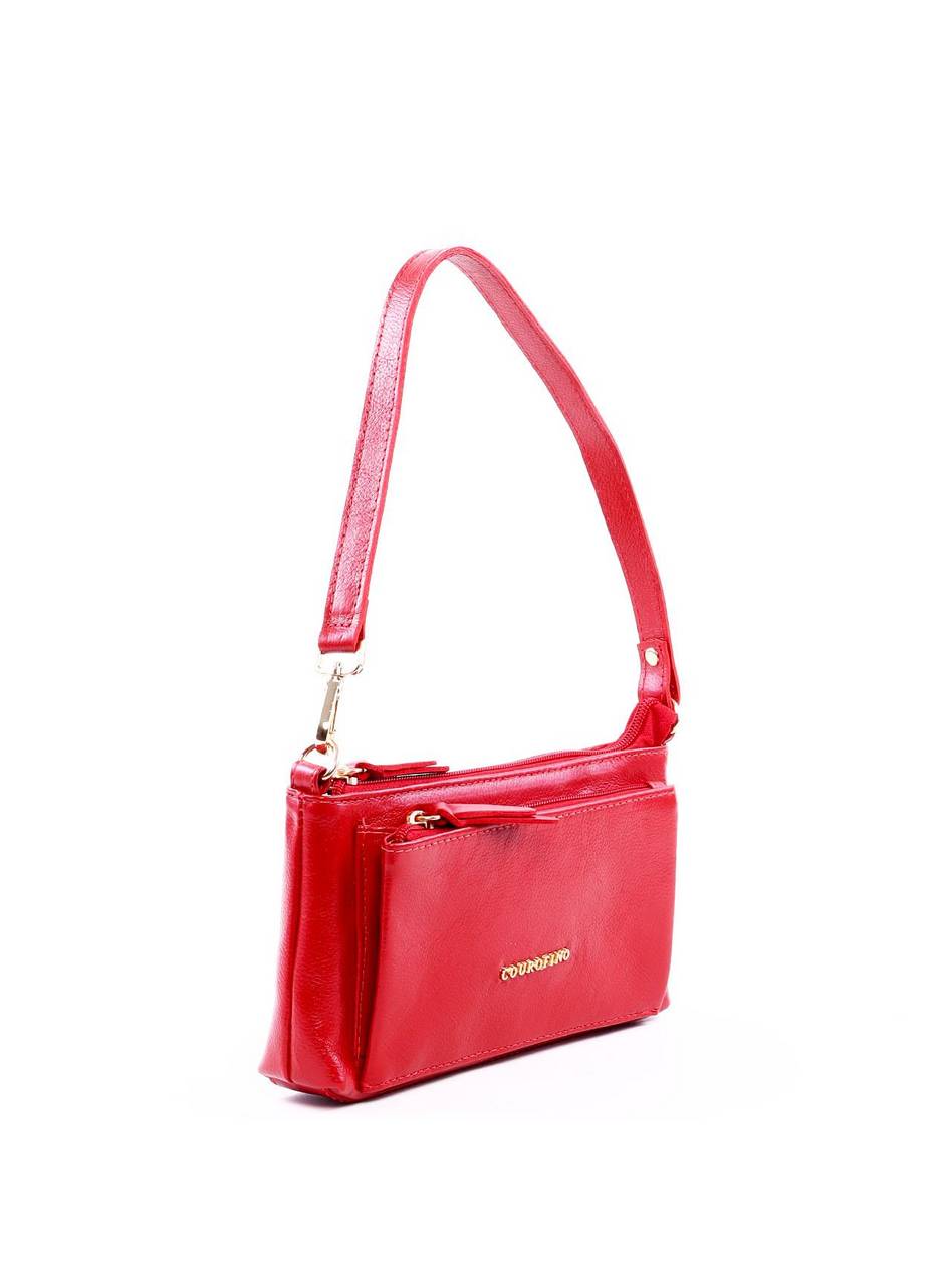 Bolsa Baguette com Bolso Grande Frontal - Vermelha BSI-6130 - VE