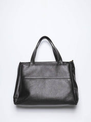 Bolsa Tote Média Couro Alça Removível - Preta BSI-5838 - PR