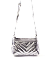Bolsa Transversal Matelassê em V com Bolso Traseiro BSI-6551 - PT