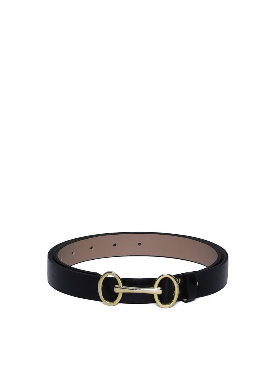 Cinto Feminino em Couro com Fivela Bridão - Preta CTI-973 - PR