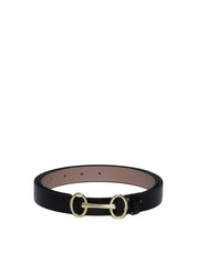 Cinto Feminino em Couro com Fivela Bridão - Preta CTI-973 - PR