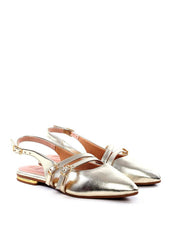 Sandália Slingback com Fivelas Laterais - Ouro SDI-11736 - AU