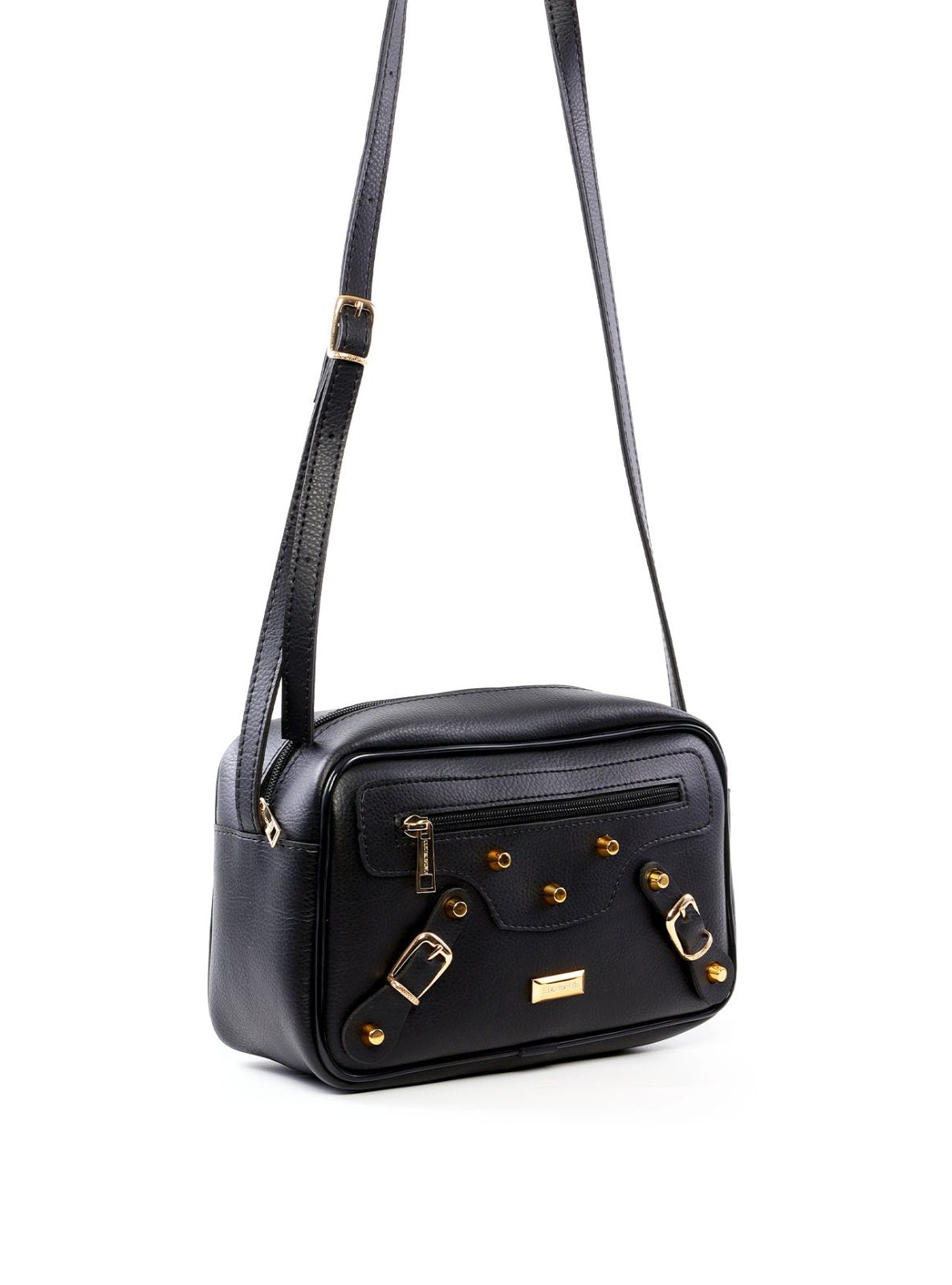 Bolsa bag Transversal Fivelas Preta BSI-5784 - PR