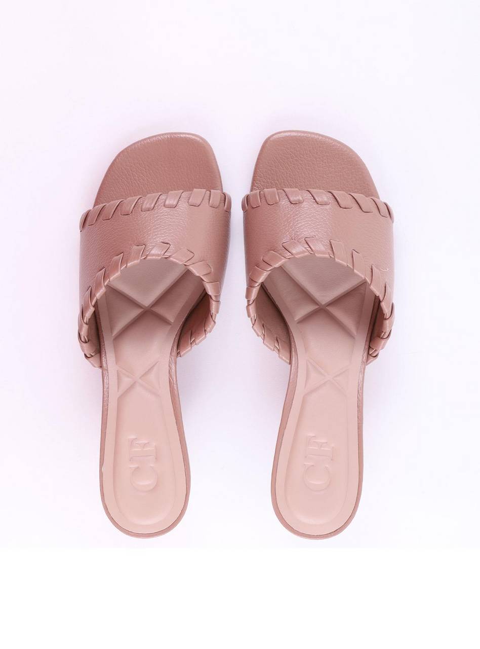 Tamanco Anabela com Desponto Whipstitch - Nude SDI-12126 - NU