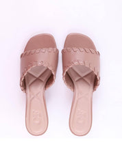 Tamanco Anabela com Desponto Whipstitch - Nude SDI-12126 - NU