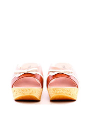 Tamanco Plataforma com Tira Larga e Laço - Castor e Nude SDI-11950- CSN