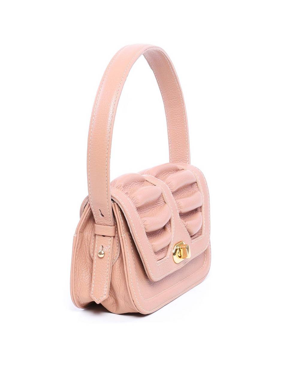 Bolsa Satchel Drapeado com Alça Dupla Removível - Nude BSI-5933 - NU