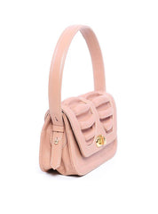 Bolsa Satchel Drapeado com Alça Dupla Removível - Nude BSI-5933 - NU