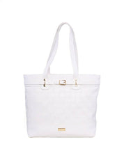 Bolsa Shopper em Tressê com Detalhe de Cinto - Branca BSI-6211 - BR