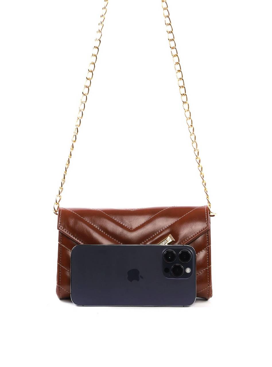 Bolsa Clutch Transversal em Matelassê - Castor BSI-6424 - CS