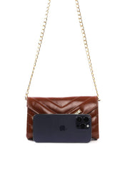 Bolsa Clutch Transversal em Matelassê - Castor BSI-6424 - CS