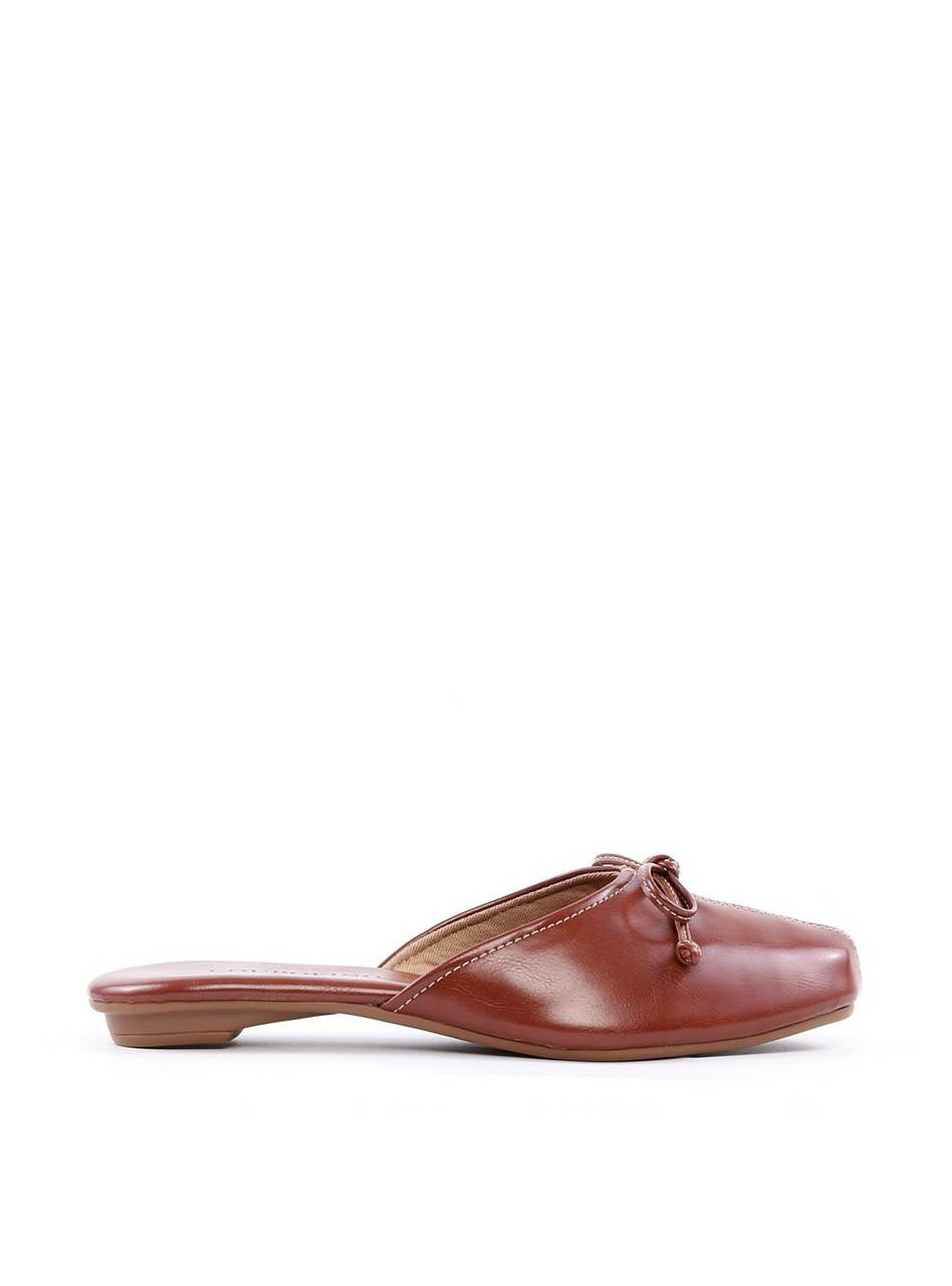 Mule Bico Quadrado Recorte Laço - Castor SDI-12059 - CS