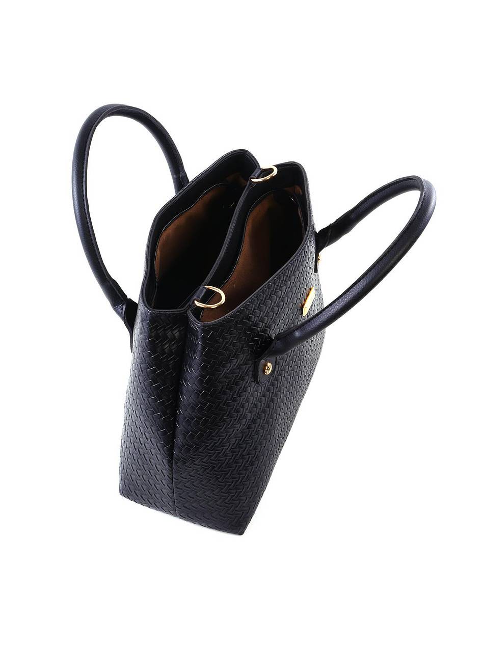 Bolsa Tote Grande com Duas Divisórias - Preta BSI-6389 - PR