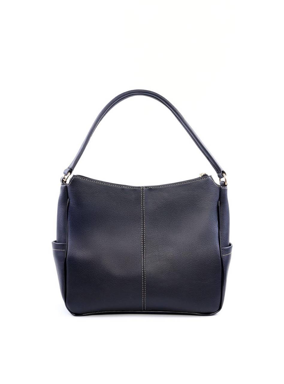 Bolsa Hobo de Mão com Dois Bolsos Verticais - Preta BSI-6058 - PR