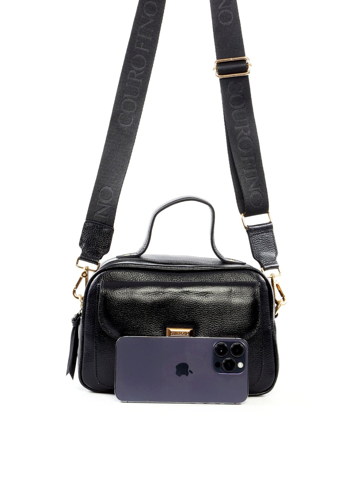Bolsa Baú Transversal com Alça Dupla e Bolso Frontal BSI-6538 - PR