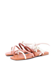 Sandália Rasteira Meia Cana com Tiras Cruzadas - Colorida SDI-11721 - CL
