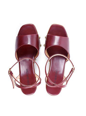 Sandália salto Plataforma com Detalhes Laterais - Vinho SDI-11763 - VI