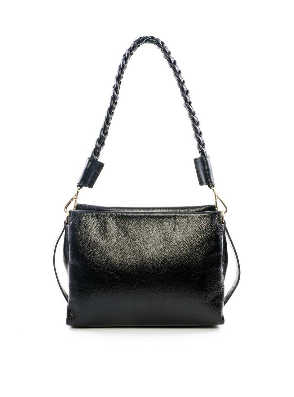Bolsa Tote com Alça Trançada de Mão - Preta BSI-6078 - PR