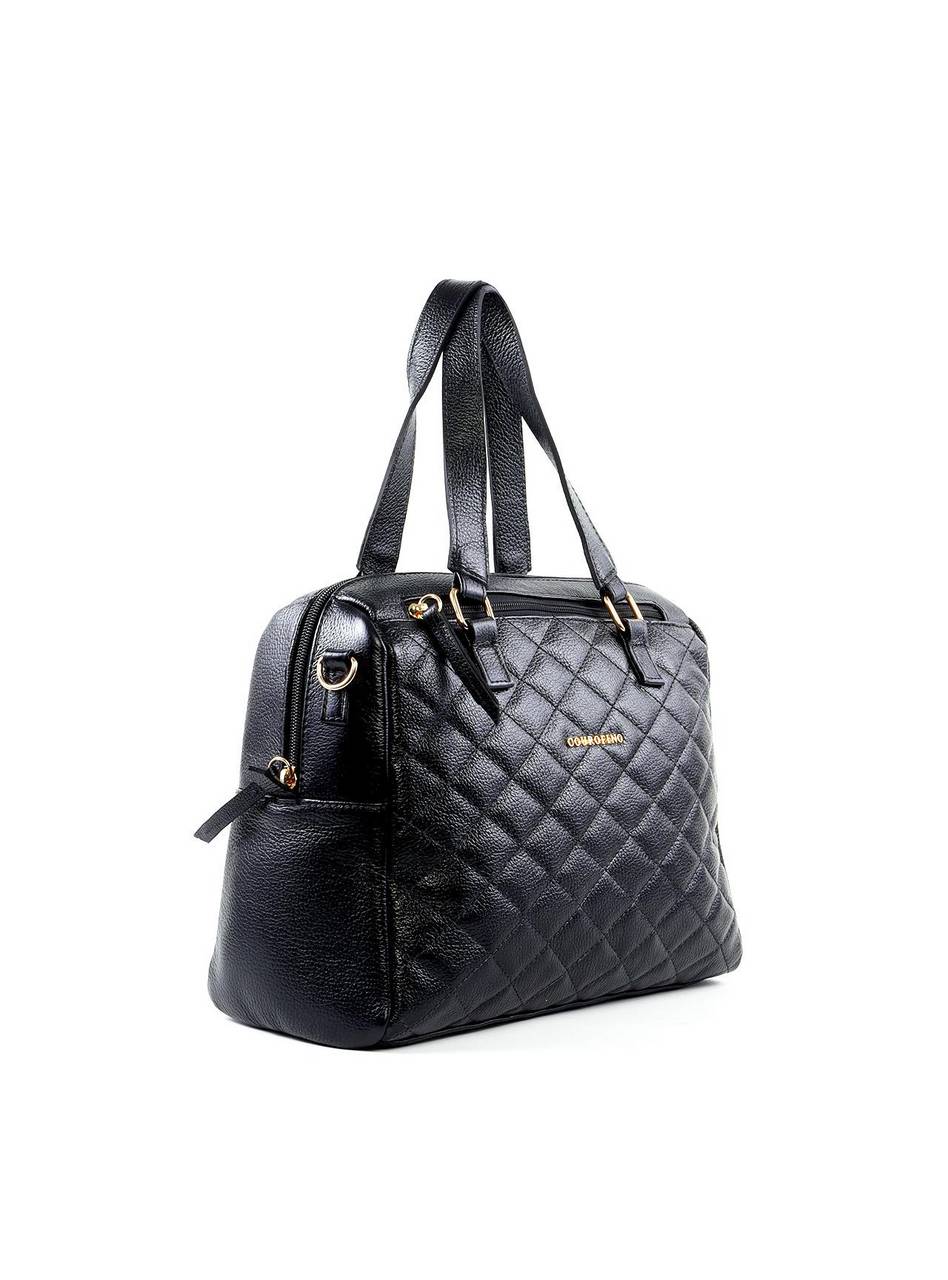 Bolsa Tote Arredondada em Matelasse - Preta BSI-6431 - PR