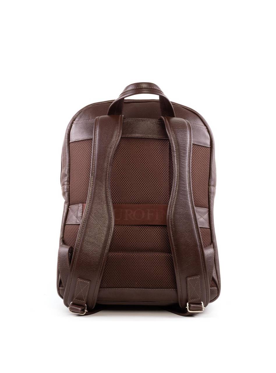 Mochila Executiva com Bolso Frontal em Couro - Cacau MEI-460 - CA