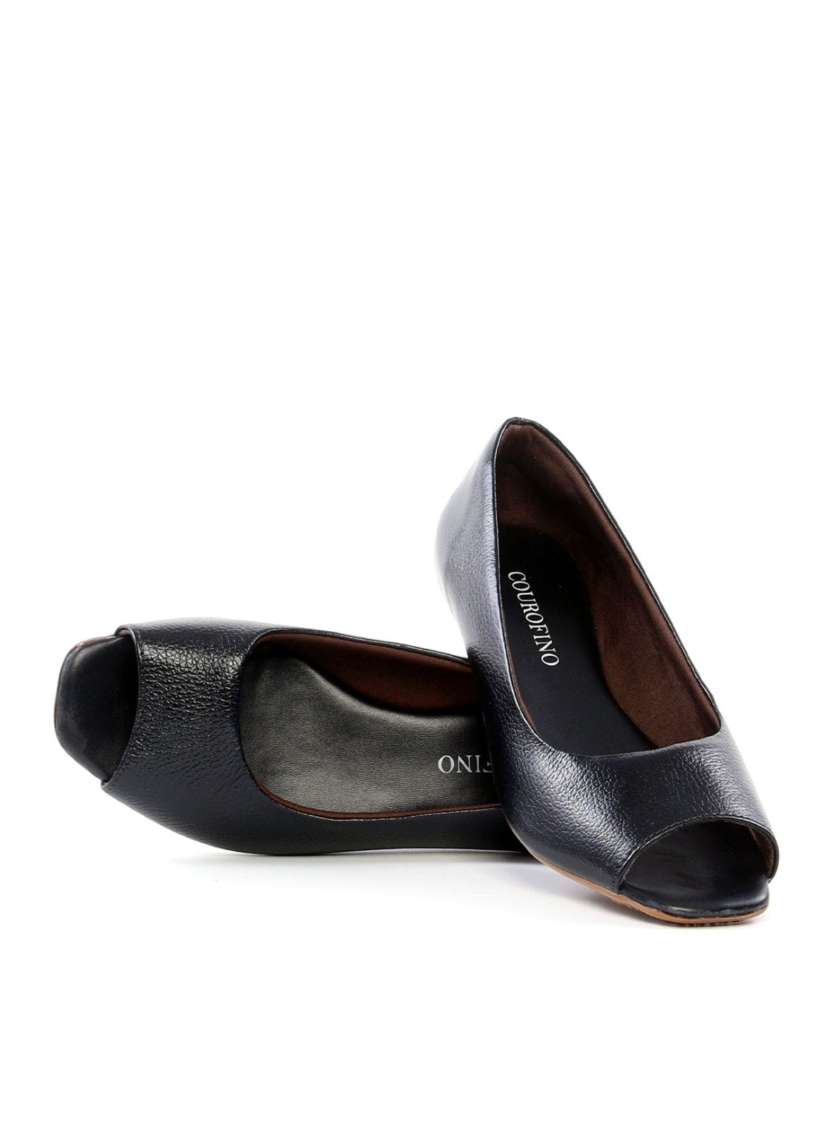 Scarpin com Saltinho Bloco Peep Toe - Preto SDI-12189 - PR