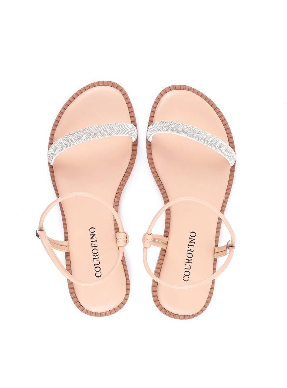 Rasteira de Prender com Strass - Nude SDI-11802 - NU