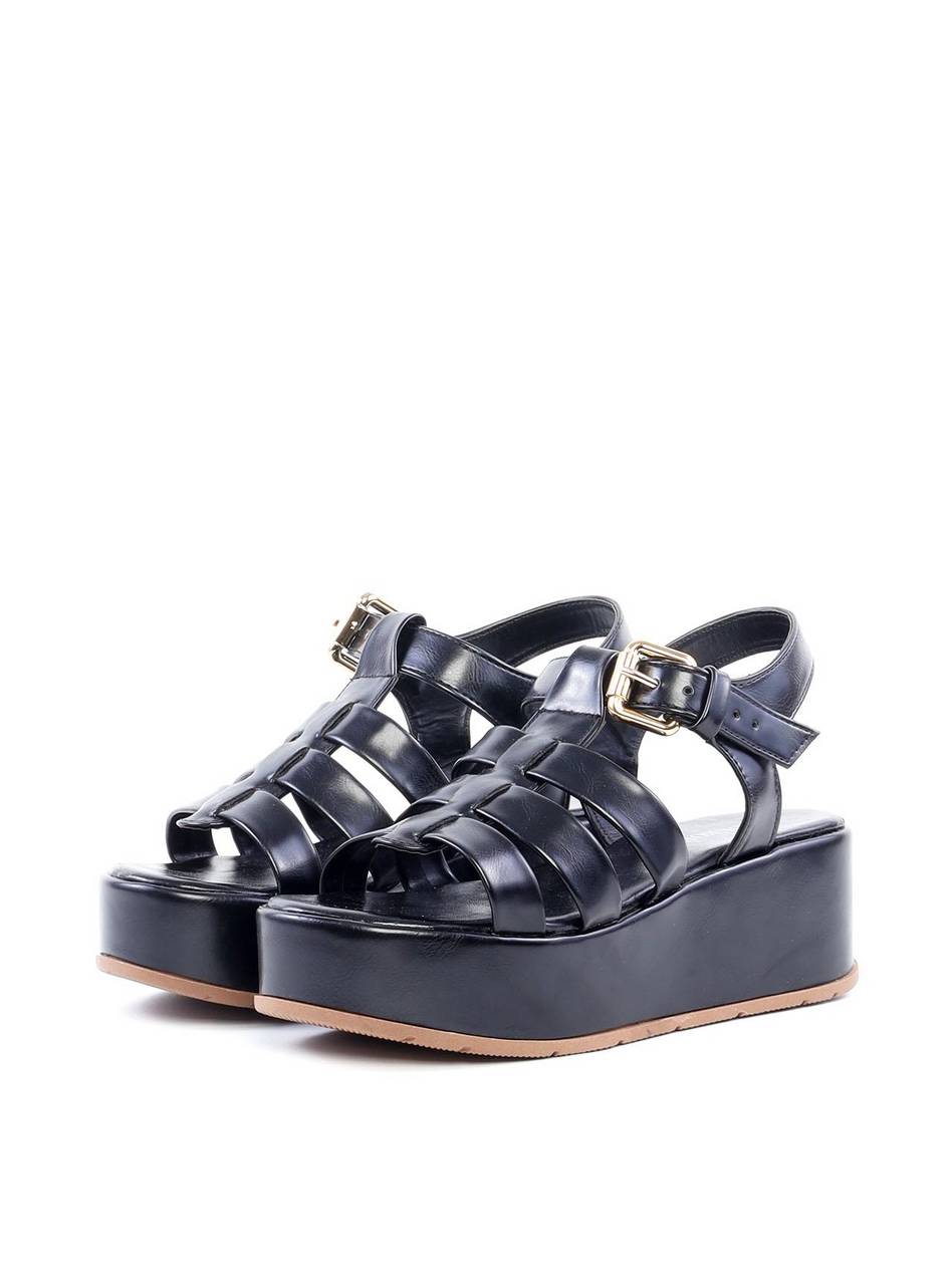 Sandália Plataforma Fisherman - Preta SDI-11875 - PR