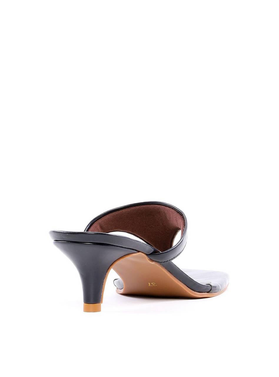 Tamanco de Dedo Kitten Heel Salto - Preto SDI-12178 - PR