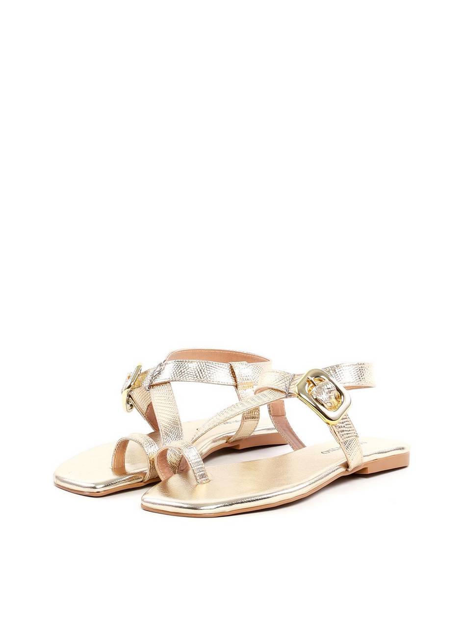 Rasteira Tira Lateral e Fivela - Ouro SDI-11967 - AU