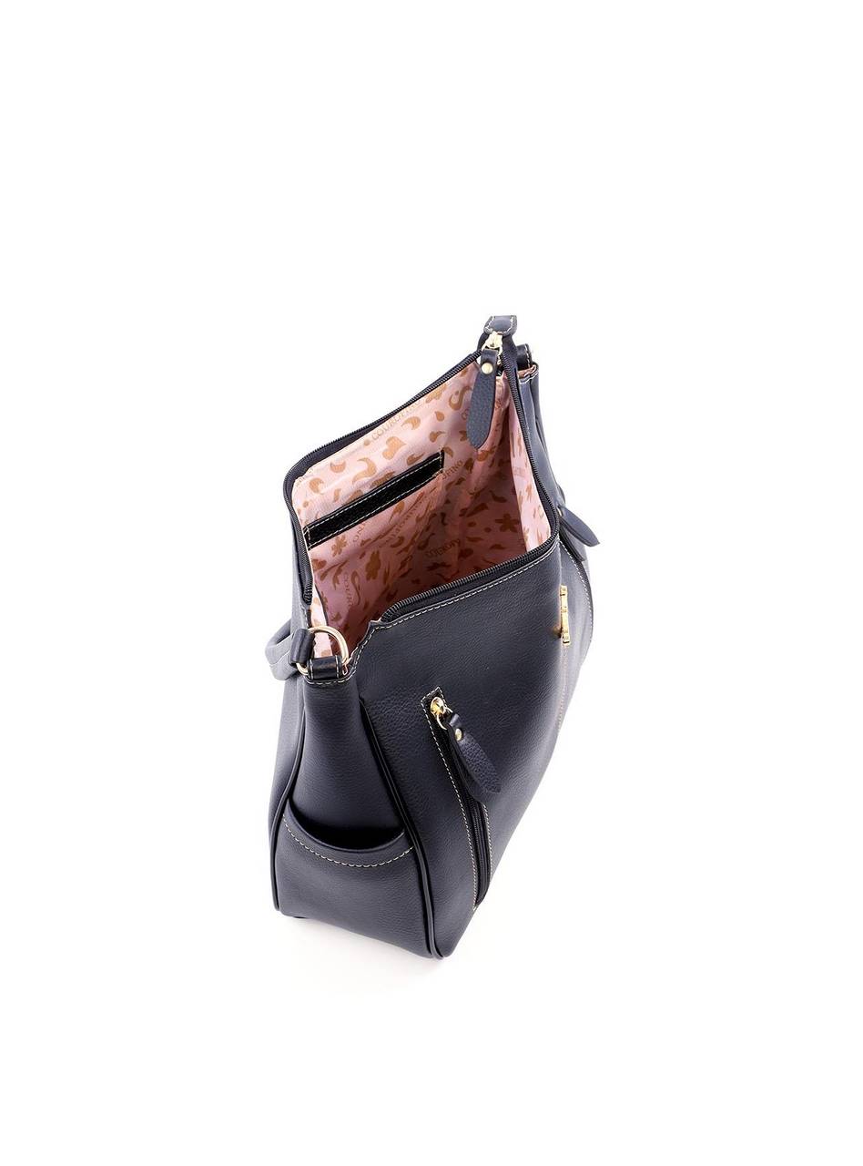 Bolsa Hobo de Mão com Dois Bolsos Verticais - Preta BSI-6058 - PR