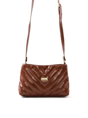 Bolsa Transversal Matelassê em V com Bolso Traseiro BSI-6551 - CS