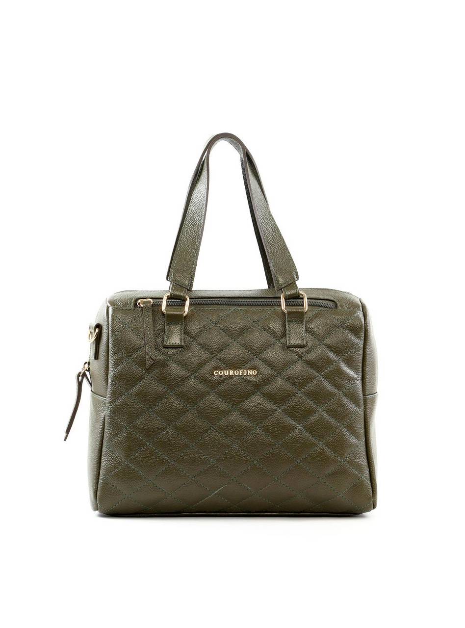 Bolsa Tote Arredondada em Matelasse - Verde BSI-6431 - VD