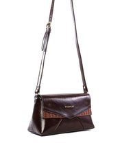 Bolsa Satchel Média Tampa com Recortes - Cacau BSI-6484 - CA