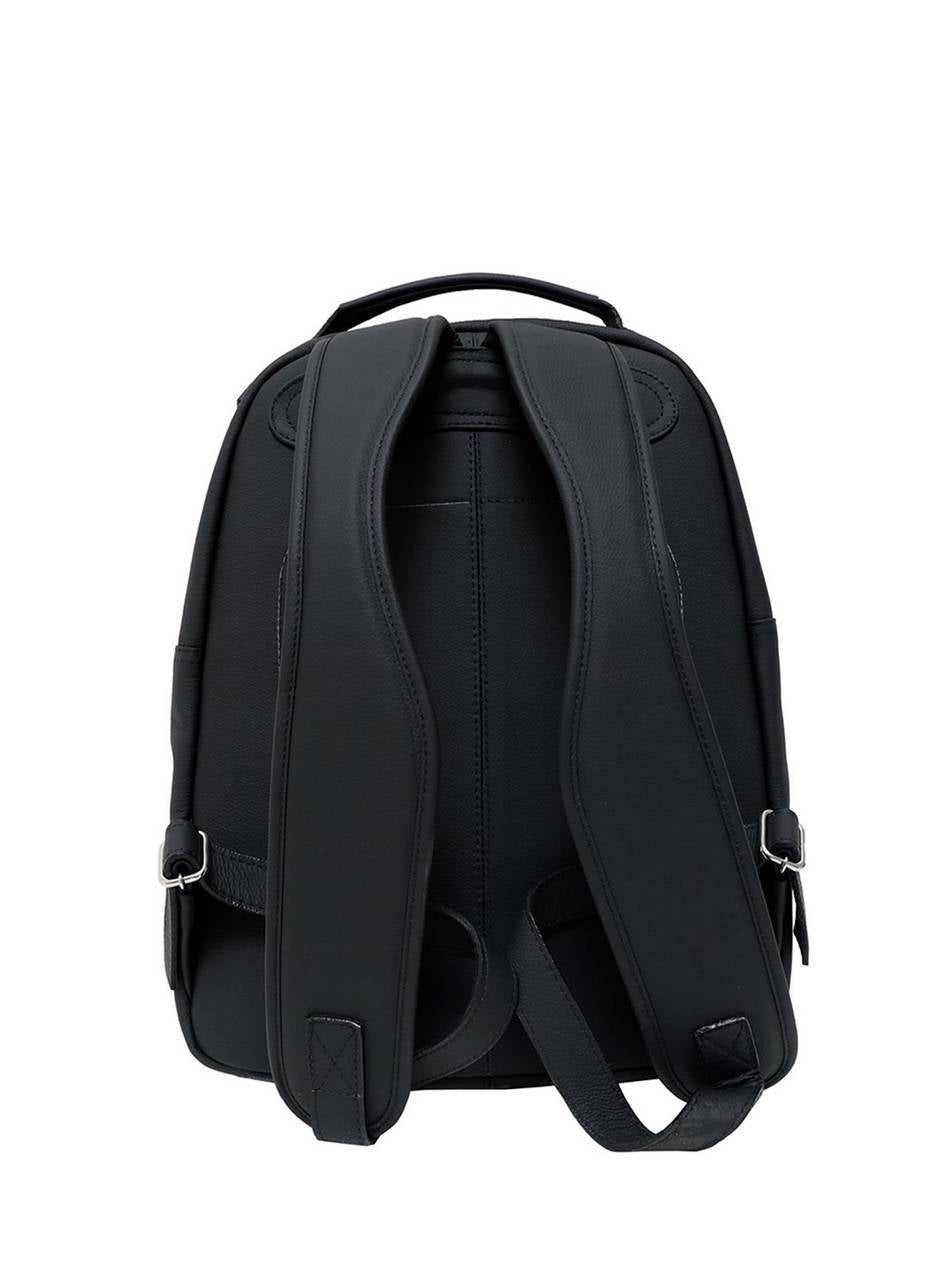 Mochila Masculina Executiva Couro Média Preta MEI-406 - PR