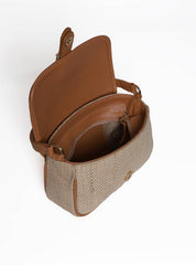 Bolsa Satchel de Mão em Palha Nude  BSI-5986 - NU