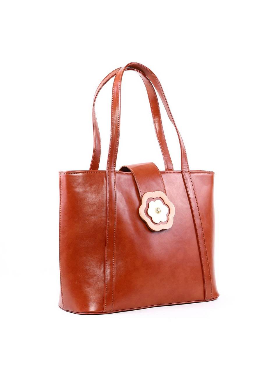 Bolsa Tote com Flor Frontal - Castor BSI-6359 - CS