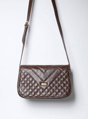 Bolsa Saddle Couro Pequena Transversal - Cacau BSI-5837 - CA