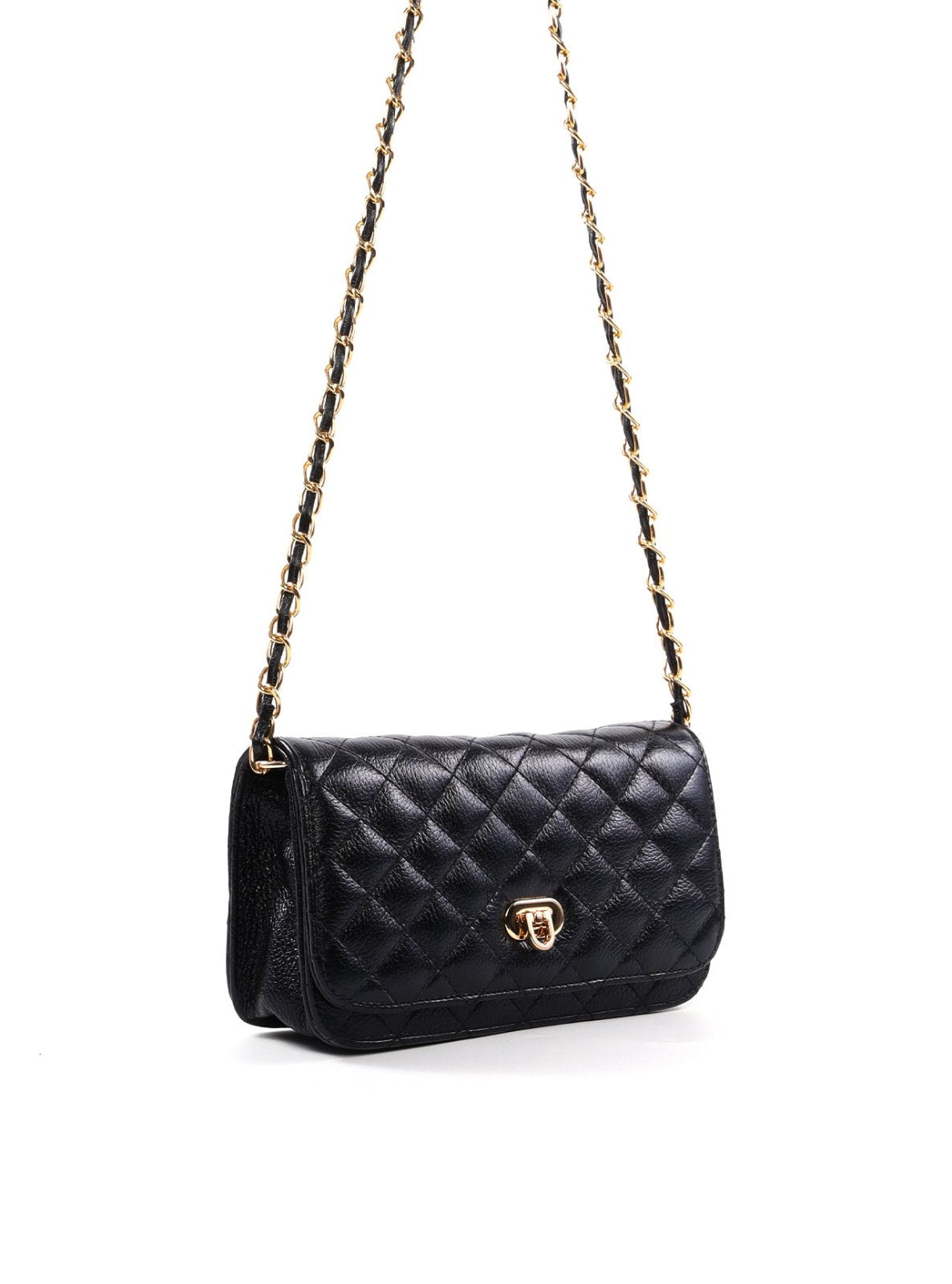 Bolsa Transversal Pequena com Matelassê em Couro BSI-6542 - PR