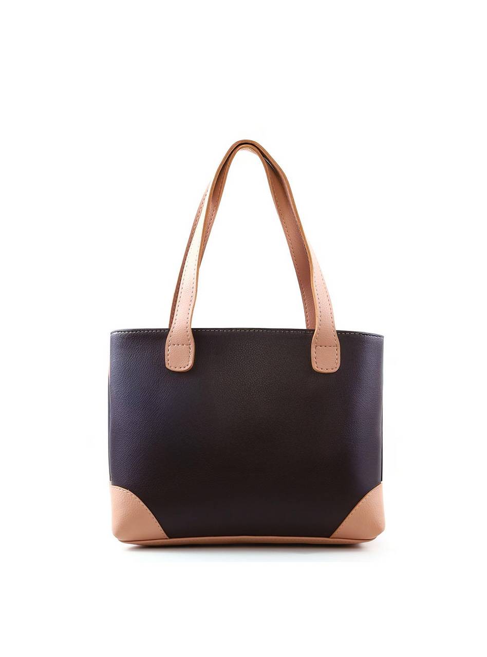 Bolsa Tote Costuras Laterais Bicolor - Cacau BSI-6102 - CA