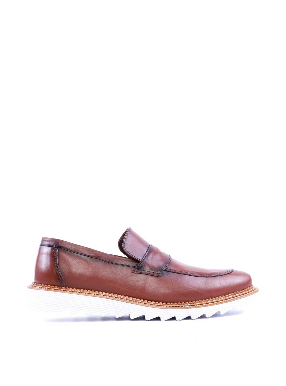 Calçado Masculino Mocassim 45030 em Couro Confort - Castor SP-11659 - CS