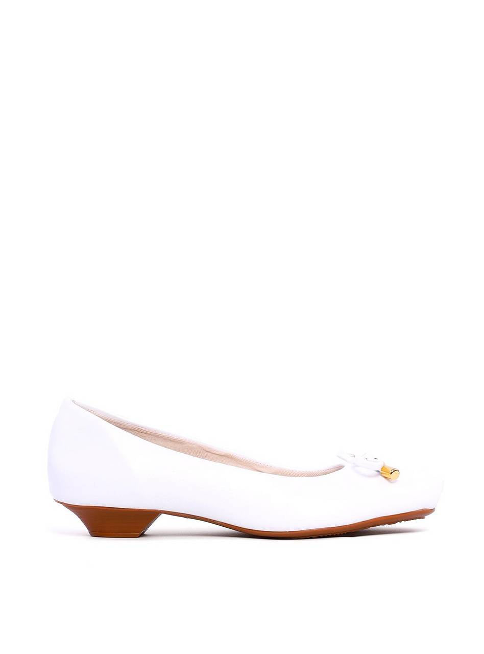 Scarpin de Bico Quadrado e Laço - Branca SDI-11998 - BR